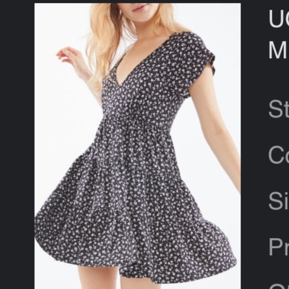 Urban outfitters Julia tiered ruffle mini dress